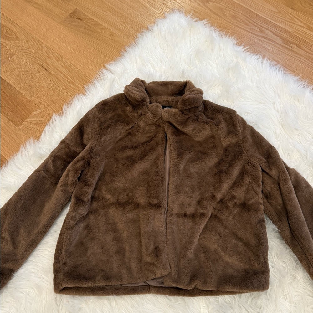 Brown Faux Fur Jacket